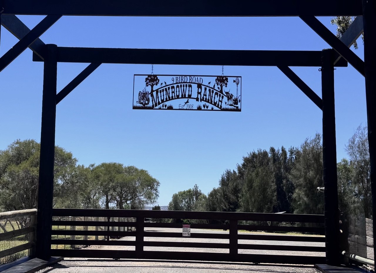 Munrowd Ranch entrance gate