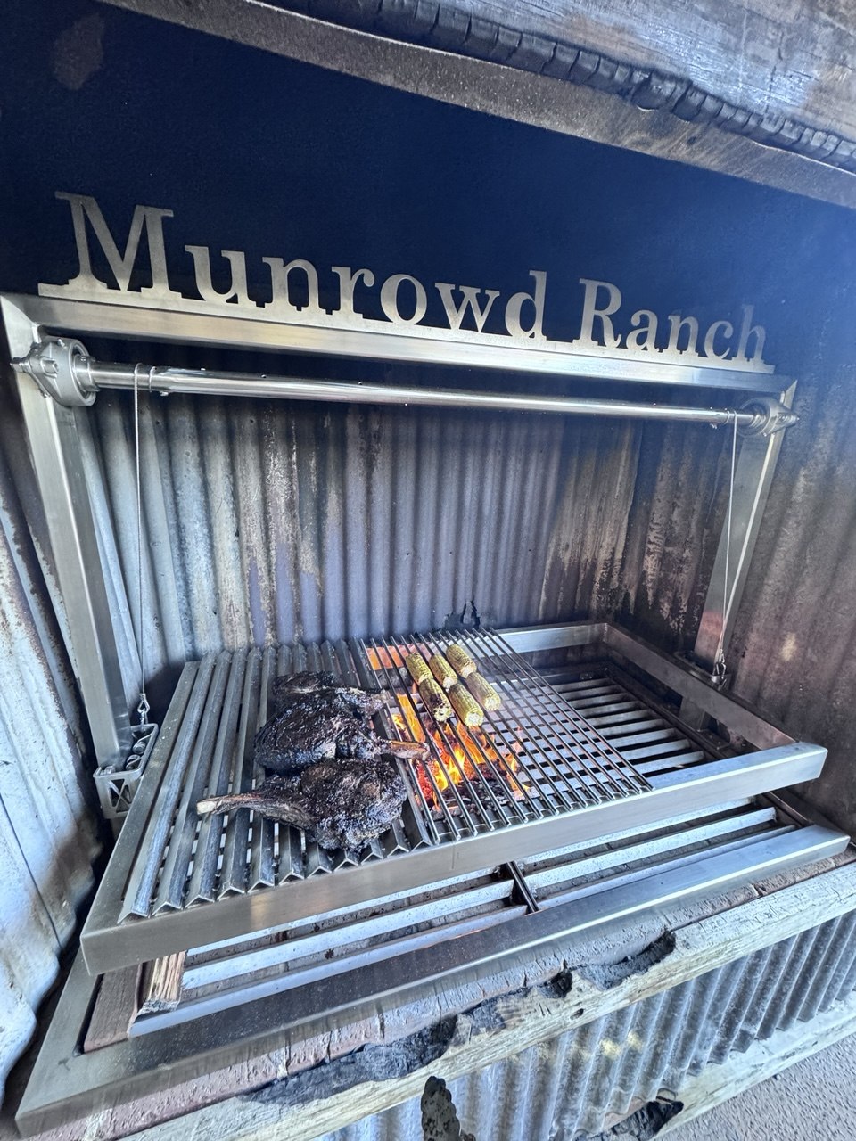 Munrowd Ranch grill with tomahawk steak